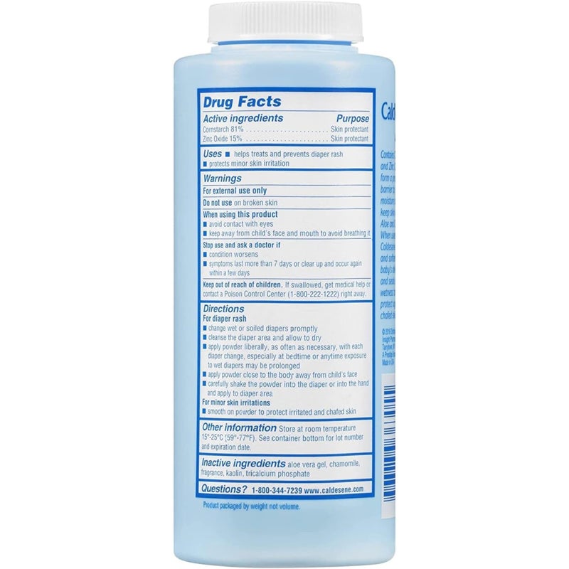 Caldesene Cornstarch Baby Powder with Zinc Oxide, Talc-Free Baby Powder, 5 Oz (2 Pack) - Image 5